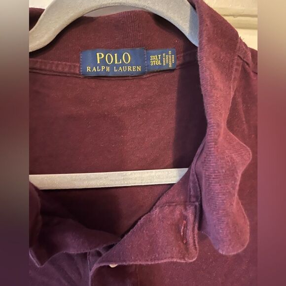 Polo Ralph Lauren Men’s Burgundy Shirt Polo Short Sleeve Size 3XLT - Picture 3 of 5